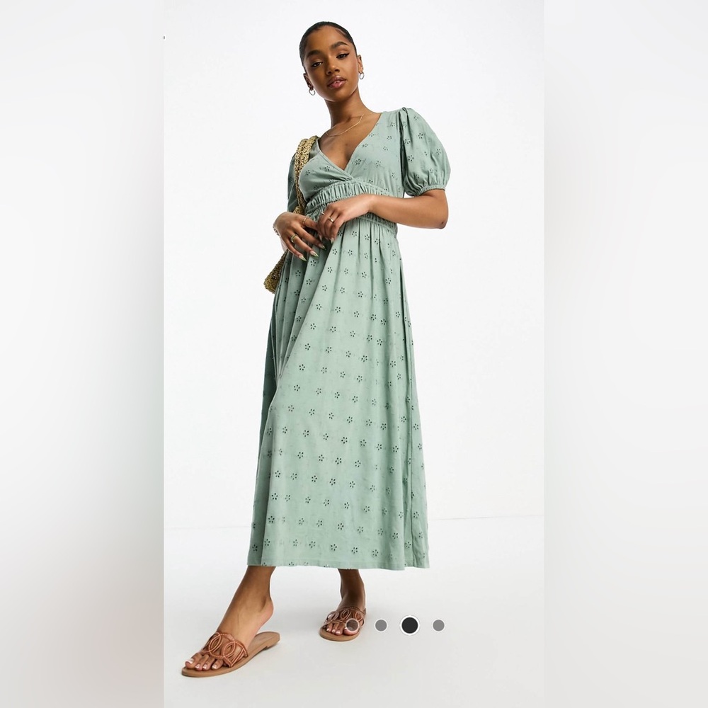 Casual Green Midi Dress